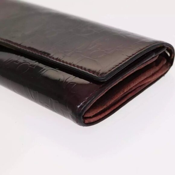 Christian Dior Trotter Canvas Wallet Enamel 3Set Beige Navy Bordeaux Auth - Picture 16 of 16